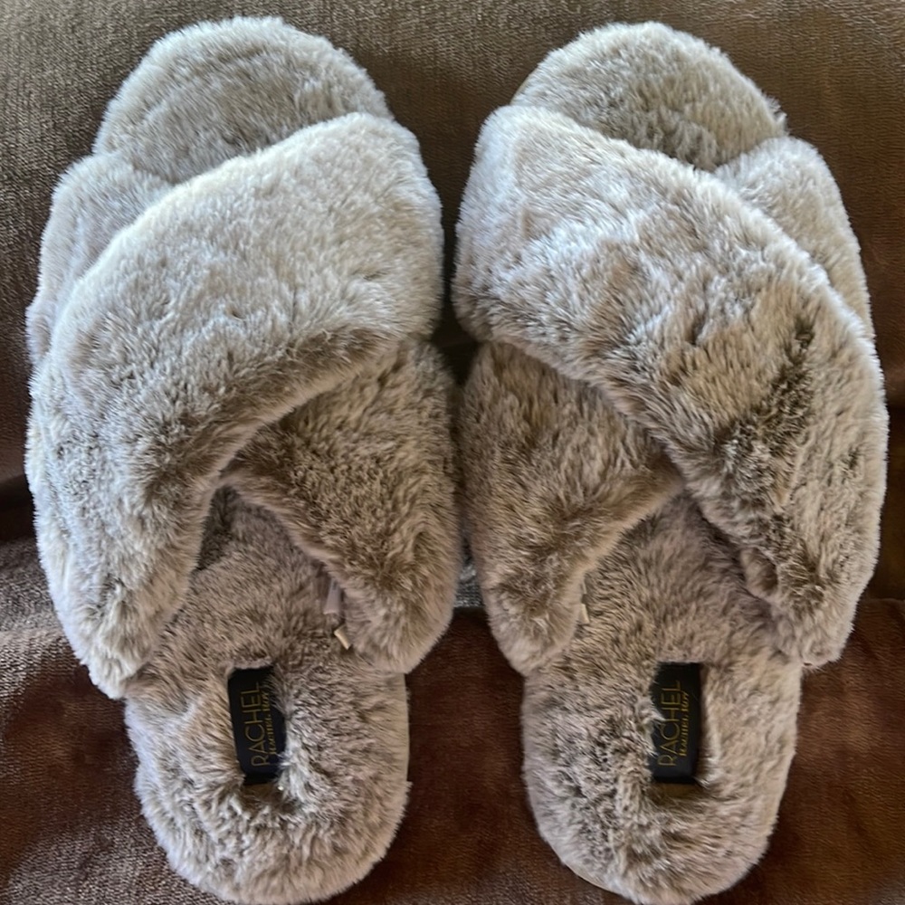 Rachel Ray Roy Cody Faux-Fur Crossband Slippers